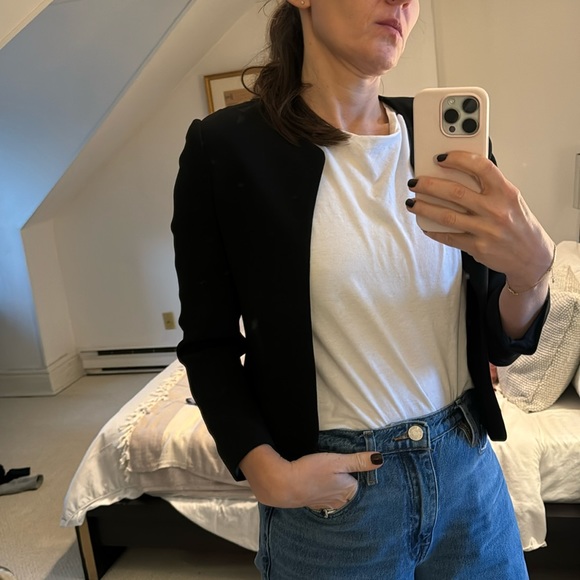 Black, crop blazer - Picture 1 of 5